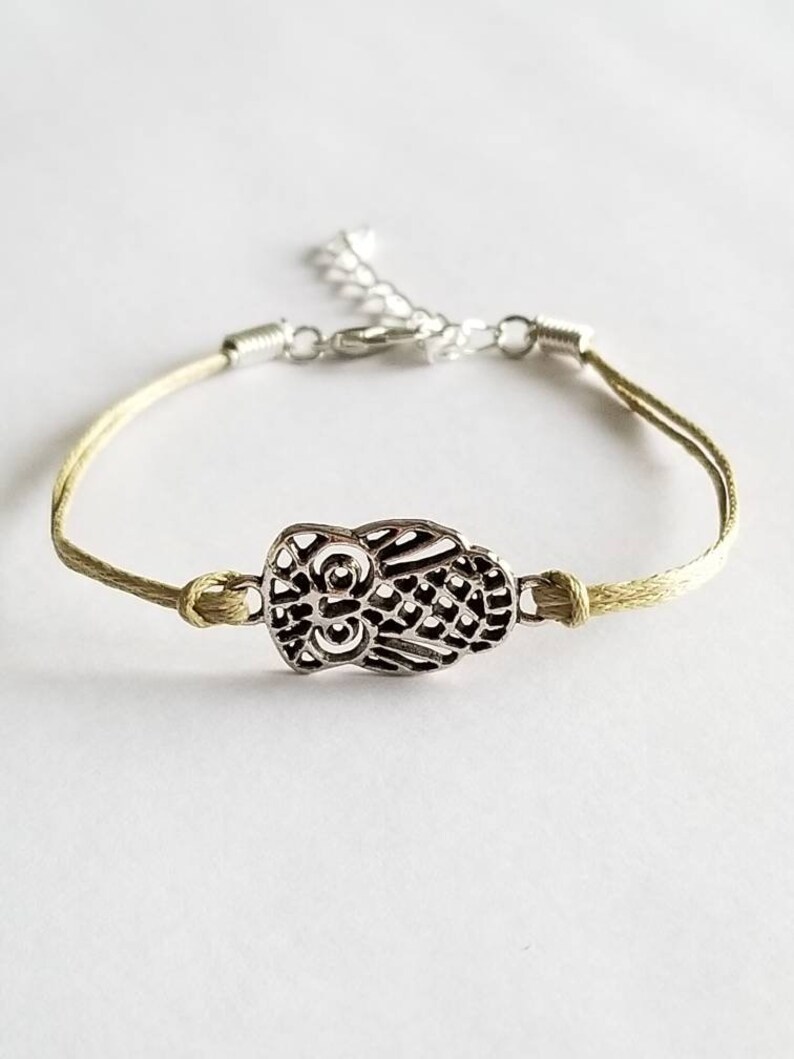 Simple Owl Bracelet Owl Jewelry String Bracelets Friendship Etsy