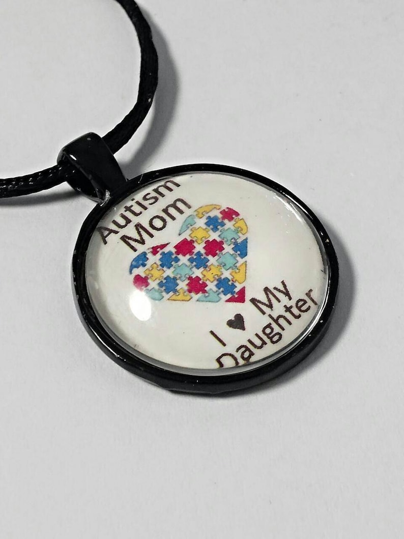 Autism Mom Necklace or Keychain I Love My Daughter or Son Etsy