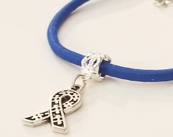 Autism Bracelet, Autism Awareness Jewelry,  Blue Autism Charm Bracelet,  Stretch Bracelet, Autism Gifts, Autism Mom, Autism Teacher