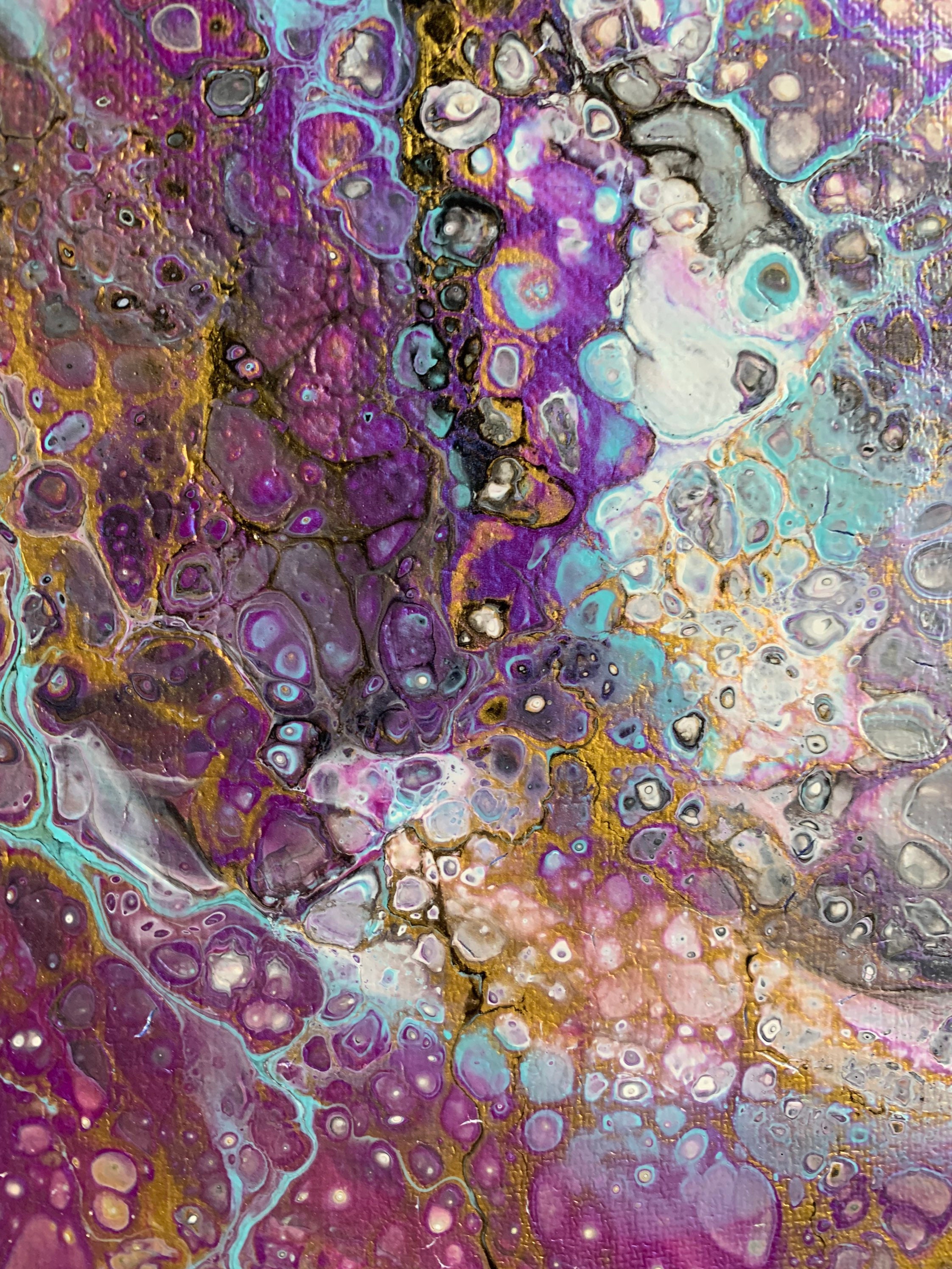 Acrylic Pour Canvas Painting 8x10 Canvas Pour Painting Fluid Etsy UK