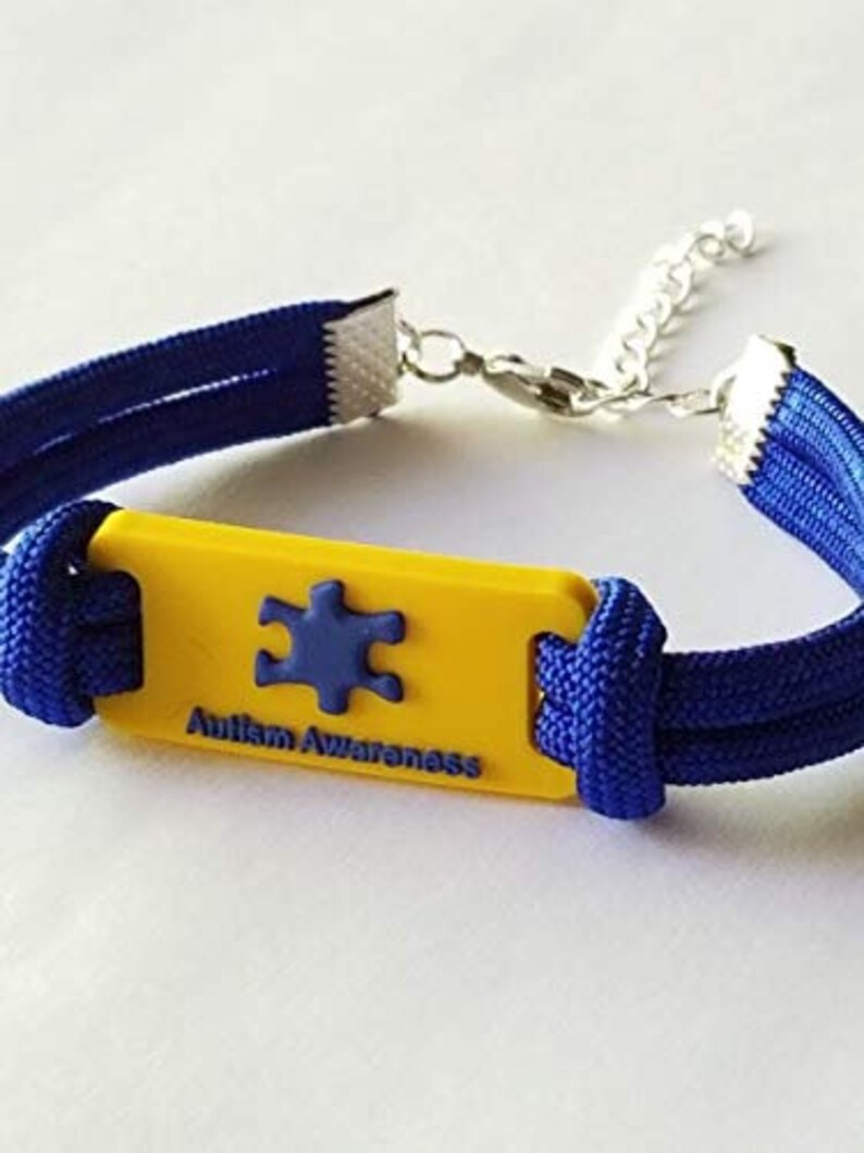 Autism Bracelet Autism ID Bracelet Blue or Pink Paracord Etsy