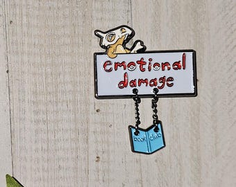 Emotional Damage Skull Reptile Monster Enamel Pin