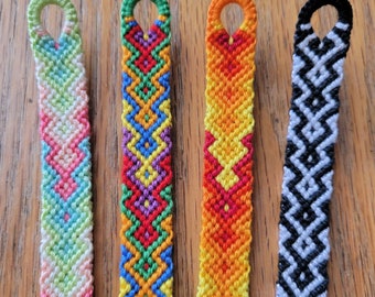 Arrowhead Simple Diamond Summer Macrame VSCO Trendy Woven Thin Friendship Bracelets: Pastel Knotted Beach Aztec Plaid Cute