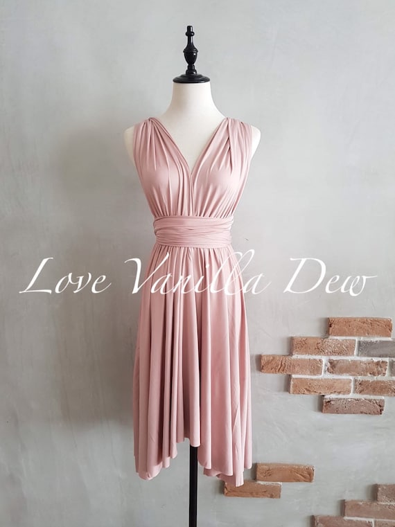 nude pink infinity dress