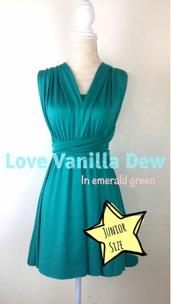 emerald green junior bridesmaid dress