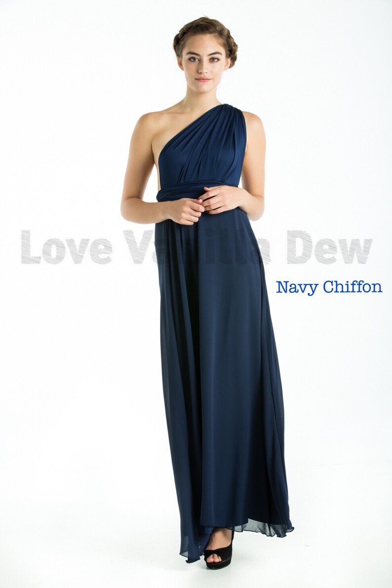 infinity dress chiffon overlay
