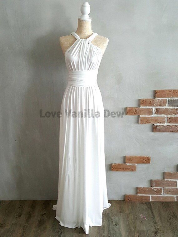 white convertible dress