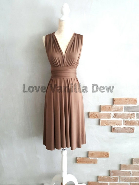 brown infinity dress