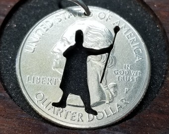 Coin Drum Major Pendant - Marching Band Necklace