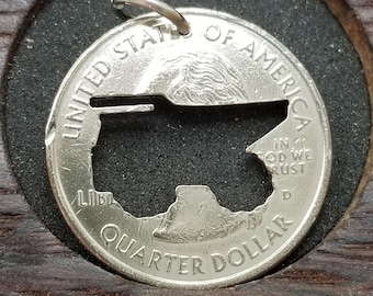 Dump Truck pendant Dump truck necklace construction pendant big digger pendant Bob the Builder  hand cut coin
