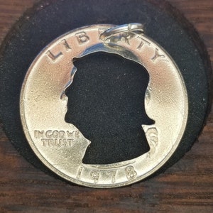 Donald Trump necklace made from coin President Trump jewelry MAGA pendant President Trump supporter gift hand cut coin necklace gift for her