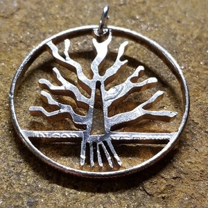 Peruvian Nazca lines Tree necklace Nazca lines pendant Nazca lines necklace  tree pendant tree necklace world traveler gift idea, coin