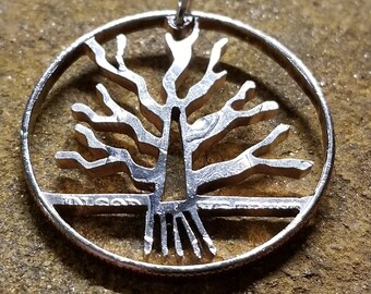 Peruvian Nazca lines Tree necklace Nazca lines pendant Nazca lines necklace  tree pendant tree necklace world traveler gift idea, coin
