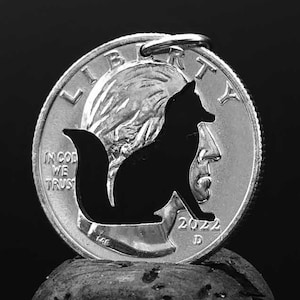 Fox necklace made from coin, Fox lover pendant Fox gift for Fox lover jewelry Fox collector unique fox gift Fantastic fox cut coin necklace