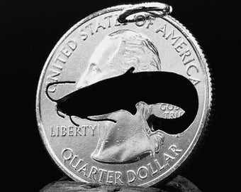Catfish necklace made from coin, Catfish lover pendant Catfish gift for Catfish lover jewelry Catfish collector fishing gift coin necklace