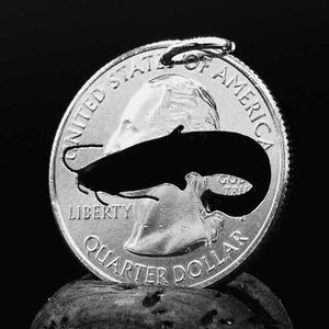 Catfish necklace made from coin, Catfish lover pendant Catfish gift for Catfish lover jewelry Catfish collector fishing gift coin necklace