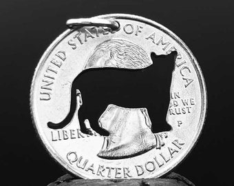 Coin Tiger Necklace, Big Cat Jewelry