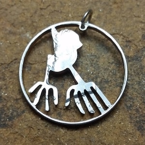 Peruvian Nazca lines bird necklace Nazca lines bird pendant bird necklace ancient bird pendant world traveler gift idea hand cut coin