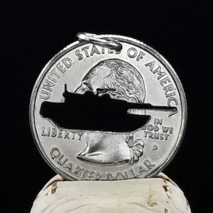 Tank pendant M-1 Abrams tank pendant Tank necklace M-1 Abrams tank necklace Army pendant Army necklace, Military  hand cut coin pendant