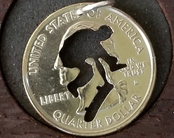 Skateboard Coin Pendant - Unique Skater Necklace - Upcycled Skateboarder Gift -  Skateboard jewelry - Unique Gift for Skateboard Lovers