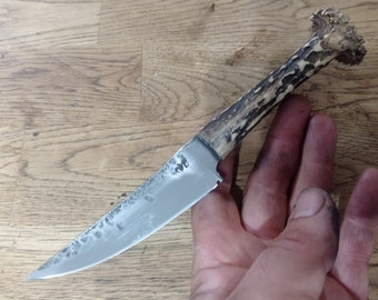 Forged knife with deer handle
