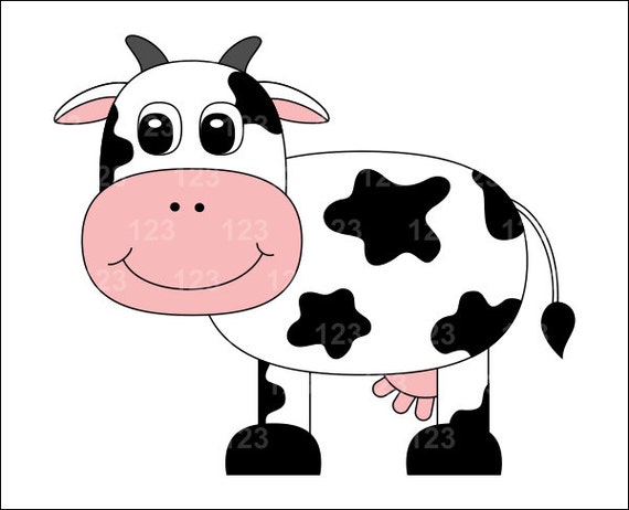 Items similar to Cute Cow Single Digital Clip Art - 1 PNG on Etsy
