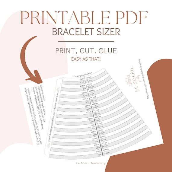 Printable Bracelet Sizer, Measurement Cone, Measuring Cone, Bangle