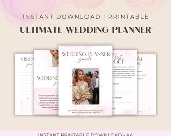 Ultimate Wedding Planning Guide eBook | Budget Checklist, Timeline, Vendor Tips & More | Digital Wedding Planner for Stress-Free Planning