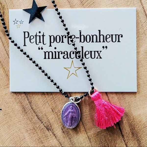 Collier grigri Vierge Marie / Bondieuseries / pendentif femme / Cadeau original