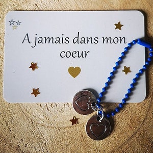 Cadeau deuil / cadeau commémoratif / A jamais dans mon coeur / cadeau témoignage amitié présence/ cadeau de réconfort
