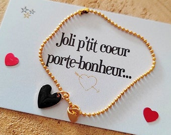 Cadeau fête des Mères / Joli petit coeur porte-bonheur / petit cadeau / Cadeaux Saint Valentin / grigri coeur / mini porte bonheur