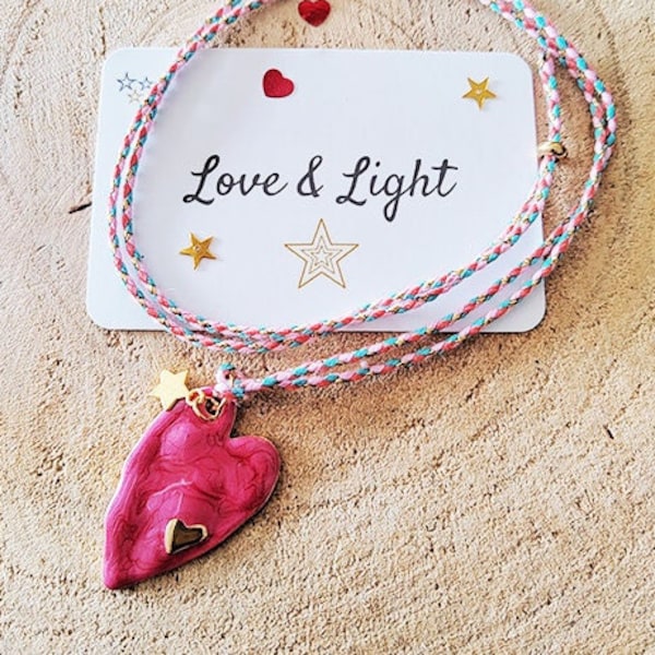 Pendentif Amour porte-bonheur / Cadeau femme / Cadeau anniversaire / Love love love