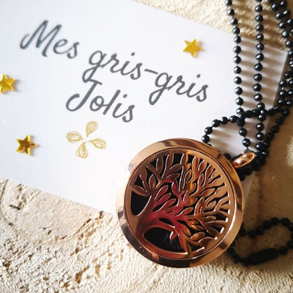 Arbre de Vie à parfumer / Pendentif femme / cadeau Deuil / collier femme