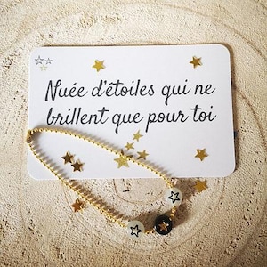 Grigri nuées d'étoiles / carte porte bonheur /petit cadeau original