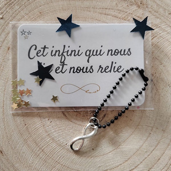 Cet infini qui nous lie / Carte amitié / grigri porte bonheur