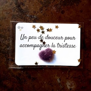 Carte "doudou" / petit cadeau deuil / carte de réconfort