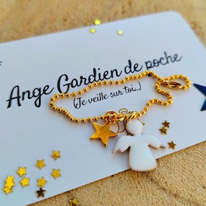 Ange gardien de poche, petit cadeau porte-bonheur, cadeau anniversaire, communion, porte bonheur migon, Saint valentin, cadeau bien-être