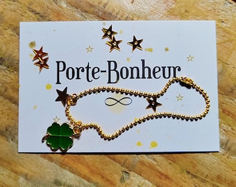 Trèfle porte-bonheur / petit grigri /  cadeau porte-bonheur / cadeau anniversaire