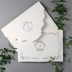 Luxus Hochzeitseinladung Pocketfold in Silberfolie, Gastinformationskarte, Antwortkarte, italienische Luxuskarte, maßgeschneiderter Umschlag