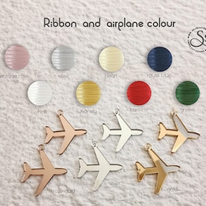 Personalized Airplane Charms for Destination Wedding Invitations | Custom Engraved Tags