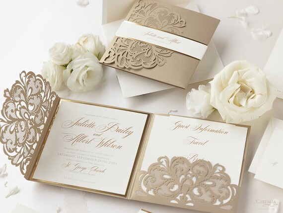 Pocketfold wedding sale invitations