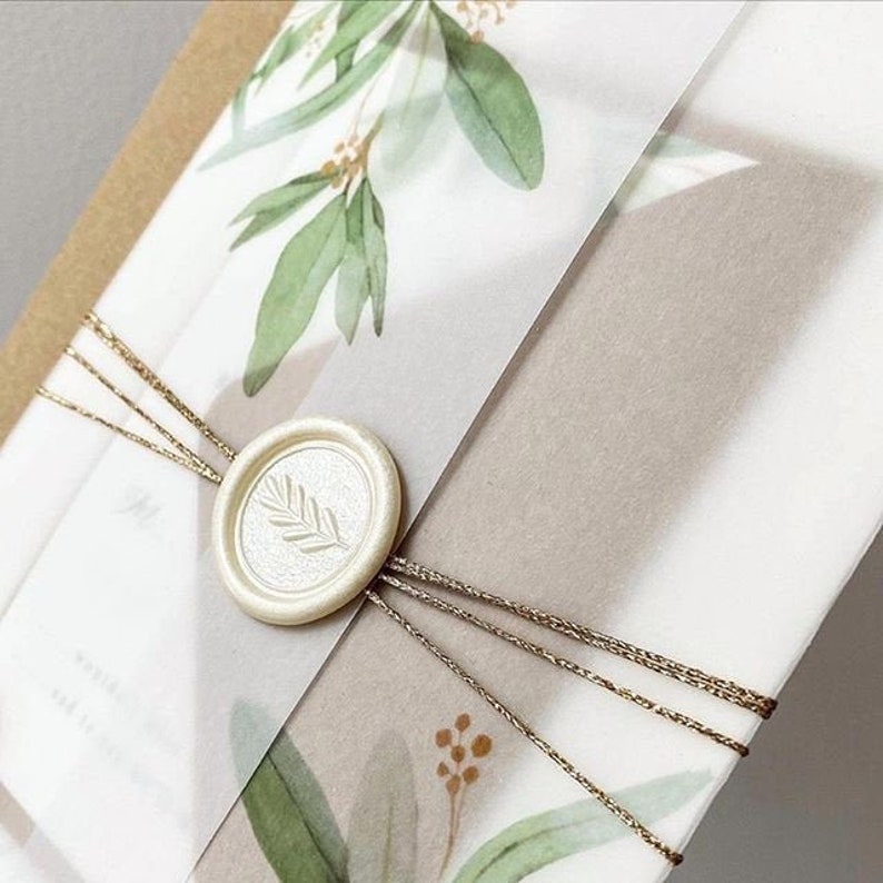 Greenery Vellum See Through Folder Parchment Pocket Fold Suite Etsy