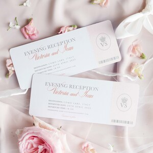 Take Off to Forever: Travel-Inspired Boarding Pass Wedding Invitation, Destination Wedding, Metallic Envelope, Personalized