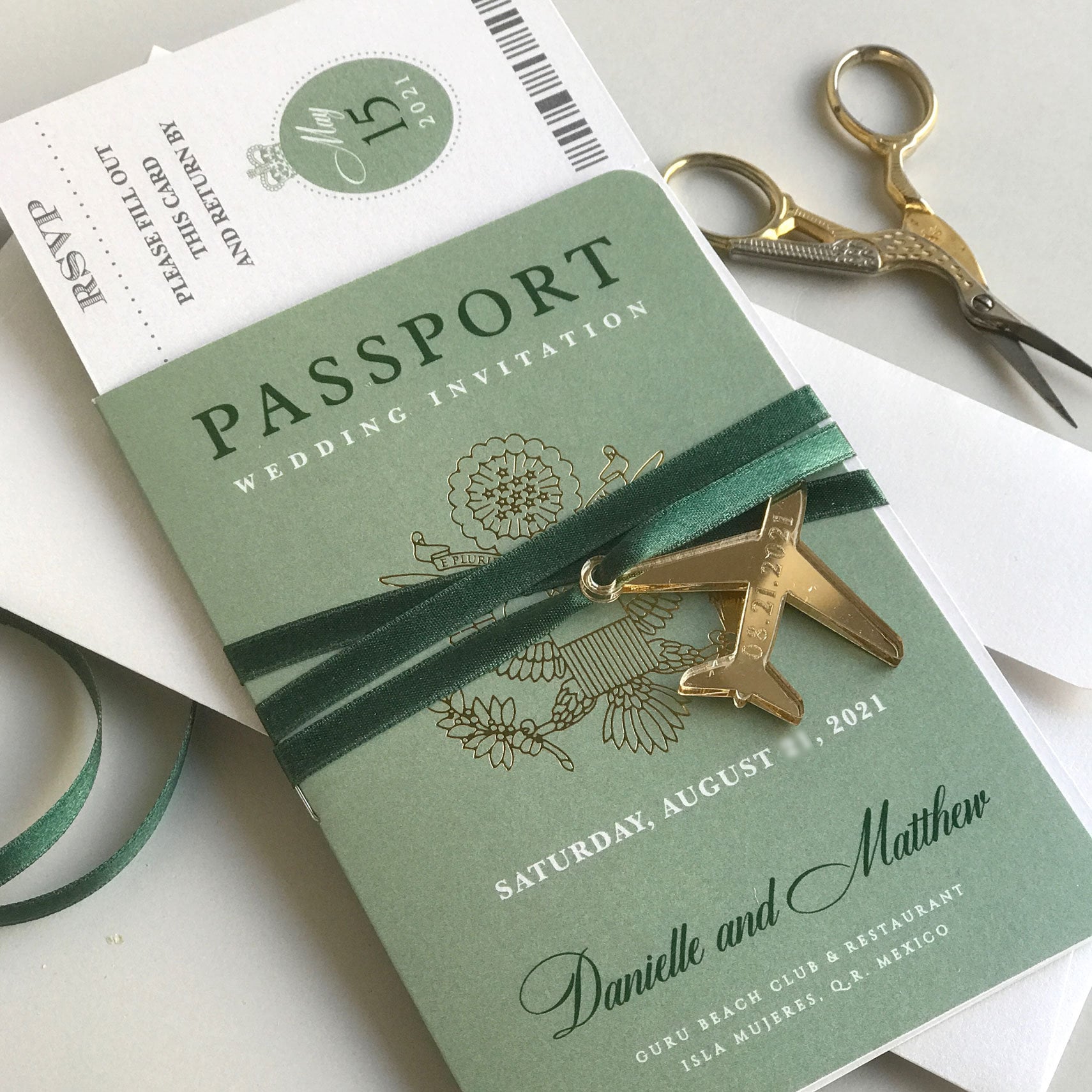Travel Theme Boarding Passes Boarding Pass Wedding Invitations Airplane Ticket Destination Wedding Plane Ticket Passport