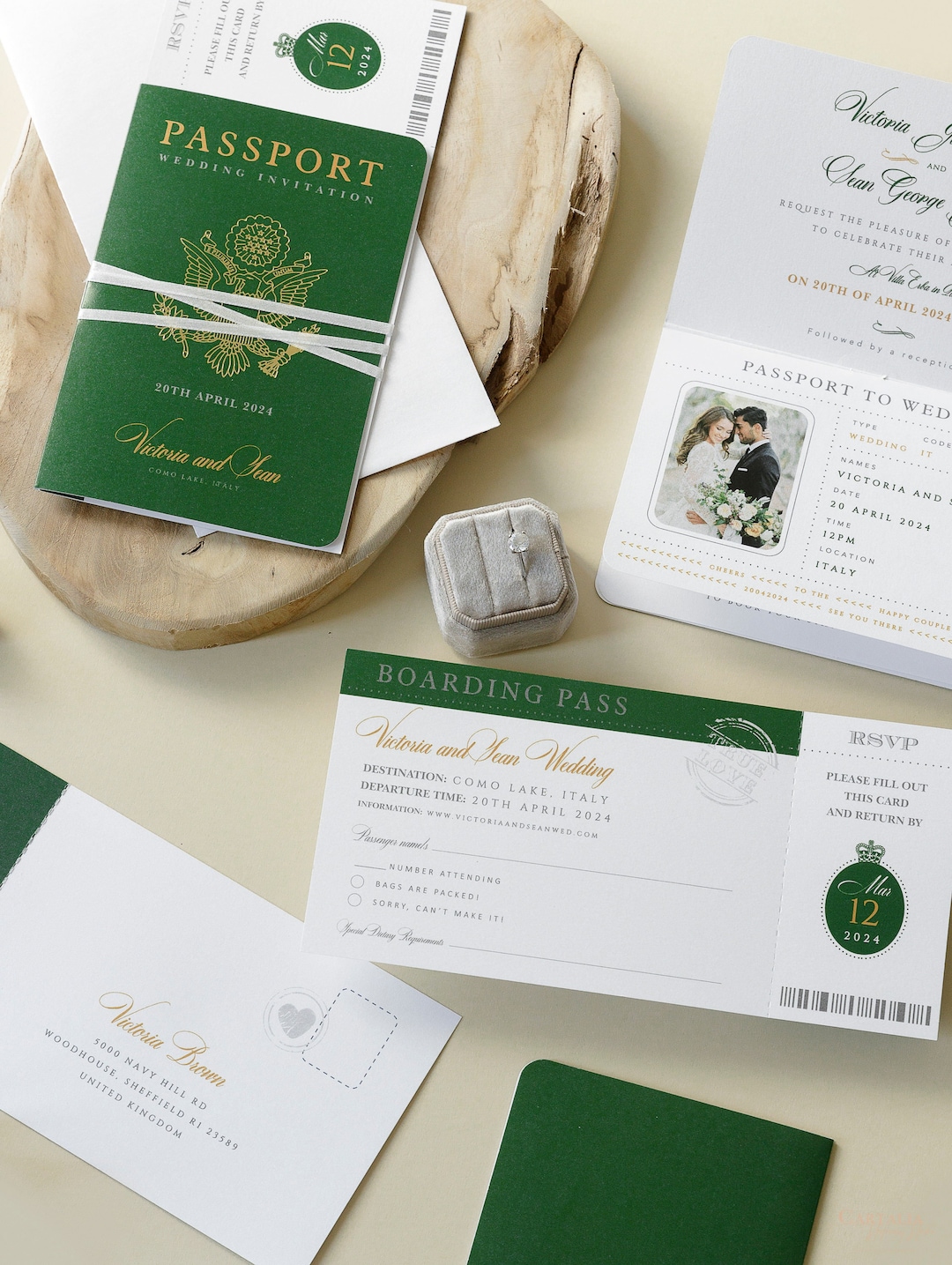 Luxury Foil Passport Wedding Invitations Boarding Pass Invite,wedding