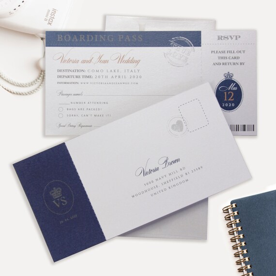 Passport Wedding Invitation Navy Blue Gold Foil Boarding Pass Invite,Wedding Abroad,Destination Wedding,Travel Wedding, Plane Ticket Invite Passport Wedding Invitation Navy Blue Gold Foil Boarding Pass Invite,Wedding Abroad,Destination Wedding,Travel Wedding, Plane Ticket Invite