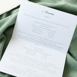 Sage Green Invite Luxury Passport Wedding Invitation Plane Engraved, Gold Foil Boarding Pass,Wedding Abroad, Destination Wedding, Travel image 6