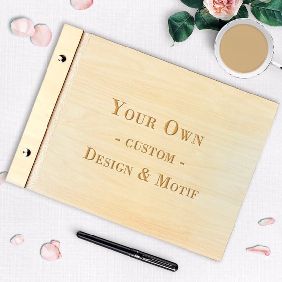 Diy Guestbook Your Very Own Motif Designed Wooden Wedding Etsy
