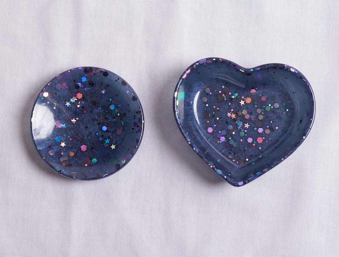 Round Resin Trinket Dish: Glitter Jewelry Tray (2.5 Inch) - Etsy