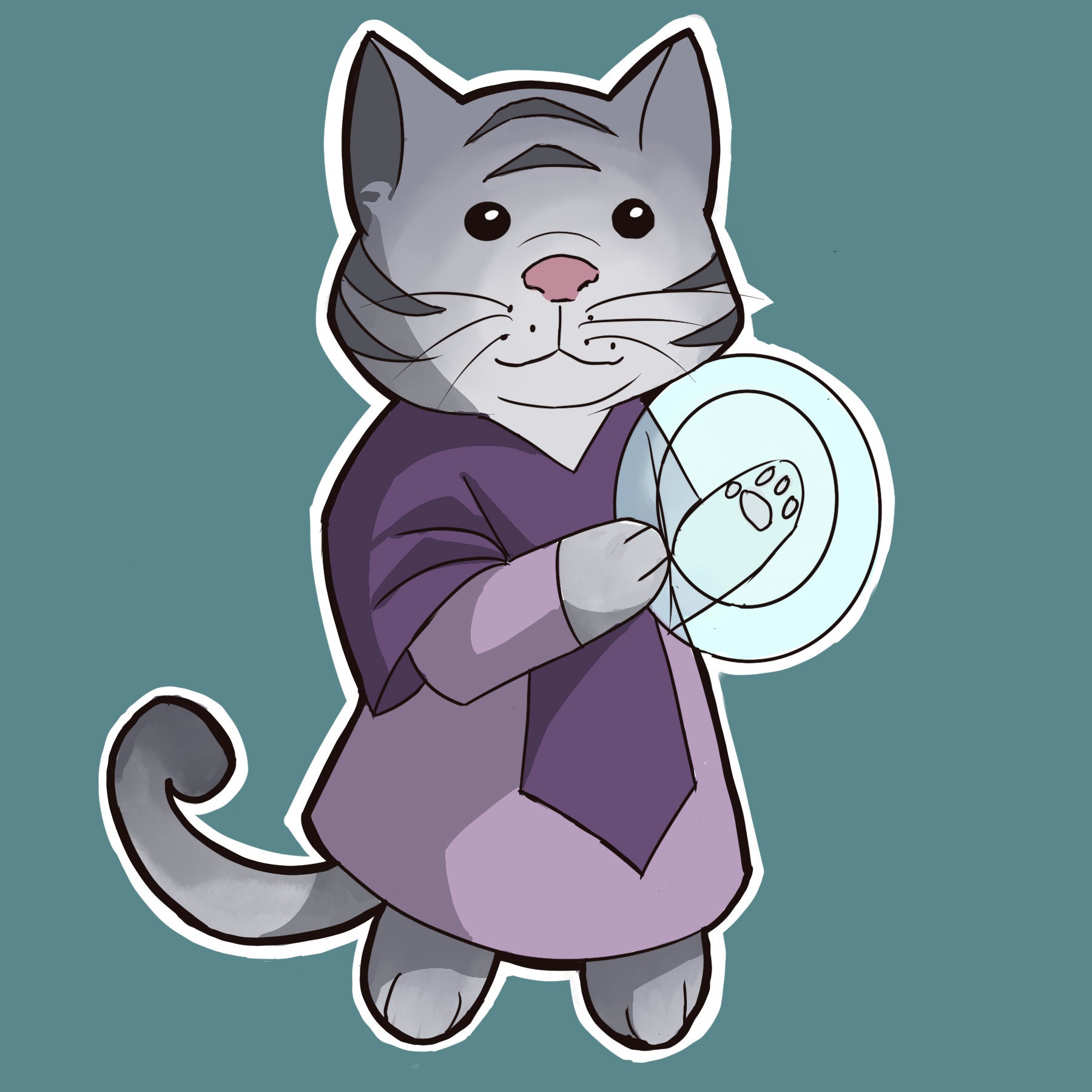 Dungeons and Dragons Cats Printable Sticker Set of 12 Png - Etsy